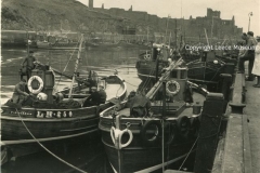 Fishing boats in Peel 1950s